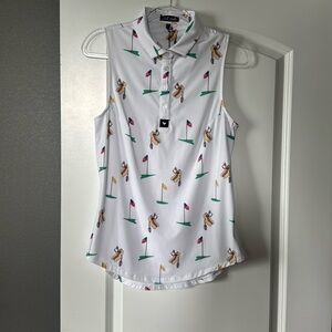 Bad Birdie sleeveless performance polo/tank